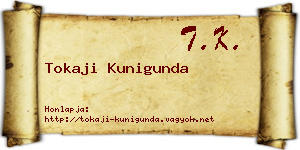 Tokaji Kunigunda névjegykártya